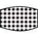 Buffalo Check Black and White Face Mask
