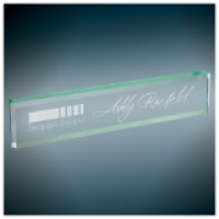 Jade Glass Desk Wedge