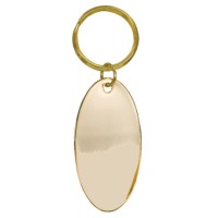 Oval Brass Keyring