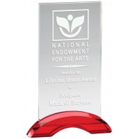 Red Rectangle Crystal Double Arch 