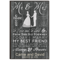 Mr. & Mrs. Wedding Plaque