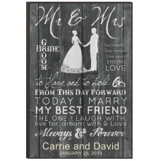 Mr. & Mrs. Wedding Plaque
