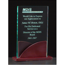 Mahogany Base with Jade Acrylic Mahogany Base with Jade Acrylic