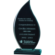 Flame Series acrylic award on acrylic base. Flame Series acrylic award on acrylic base.