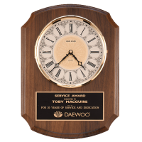 Walnut Plaque Clock