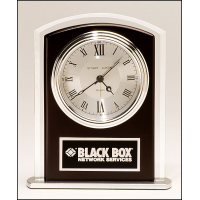 Black Glass Clock with Alarm 