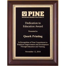 Cherry Finish Wood Plaque 