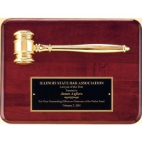 Rosewood Gavel Plaque