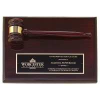 Rosewood Piano-Finish Gavel Plaque